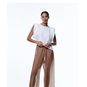 Zara, padded shoulder top. Size Small